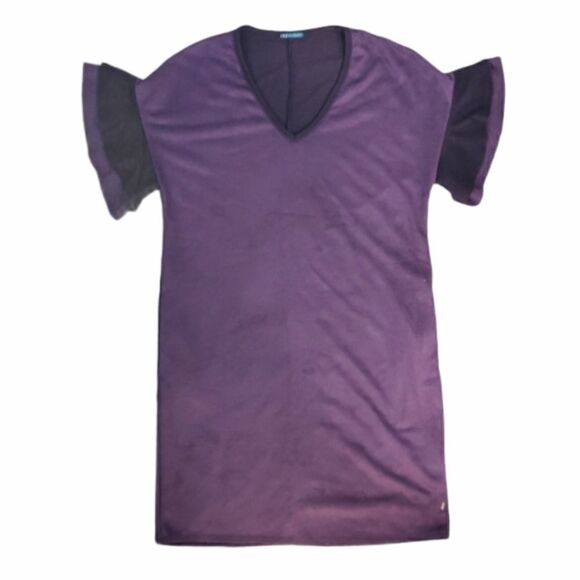 Bluheaven Boho Purple Matted Velvet Tunic Dress S - Picture 15 of 15